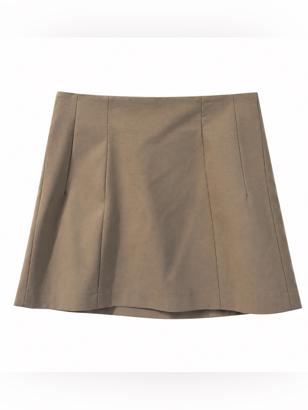 Zara Taupe Mini Skirt with Panel Seams